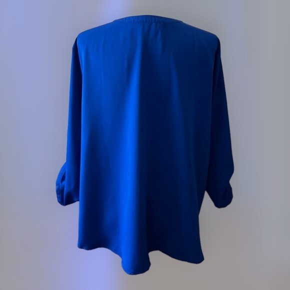 NWOT Land's End Royal Blue Blouse Sz 18W - Picture 6 of 7